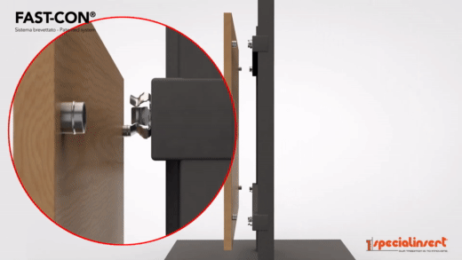 FAST-CON snap on fastener animation.