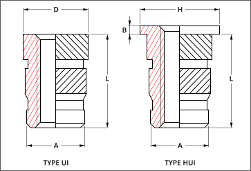 brass inserts for plastics 