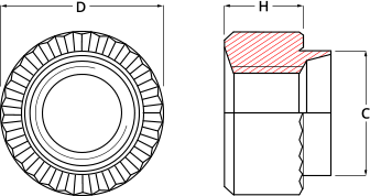 round rivet bush for clinch nut holes