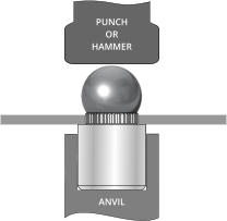 PUNCH OR HAMMER ANVIL