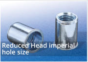 Reduced Head Rivet Nuts for Imperial Hole Sizes