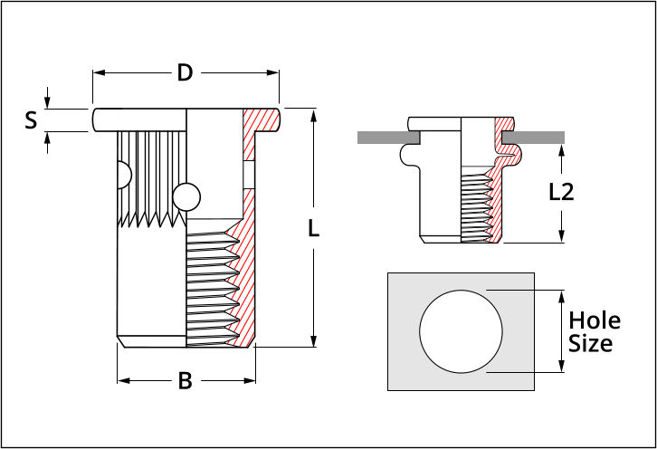 0.028-0.150 Inch GR LG FLNG HD Steel Zinc Marson MLR Series M57388L Style RND Body Splined RIVETNUT; M8x1.25, 0.028-0.150 Inch GR LG FLNG HD Steel Zinc Marson MLR Series M57388L Style RND Body Splined RIVETNUT; M8x1.25,