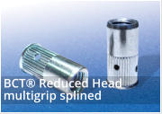 Optinut Reduced Head Multi Grip Range Splined Body Rivet Nuts