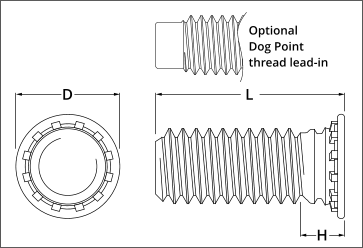 self-clinching flush head studs